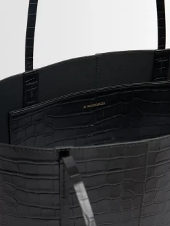 Abilso embossed leather tote bag