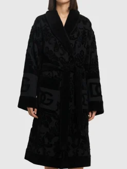 Accappatoio in cotone jacquard