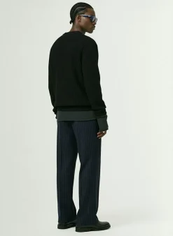 Alpaca blend knit crewneck sweater