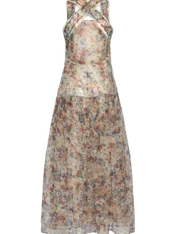 Amello silk long dress