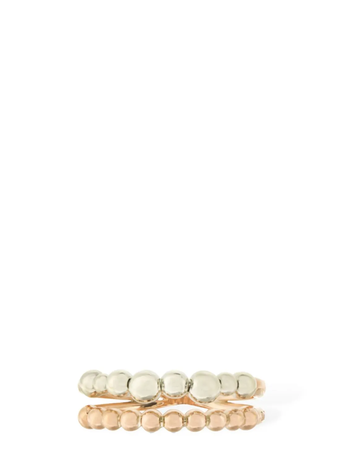 Anello Bollicine in argento e oro rosa 9kt