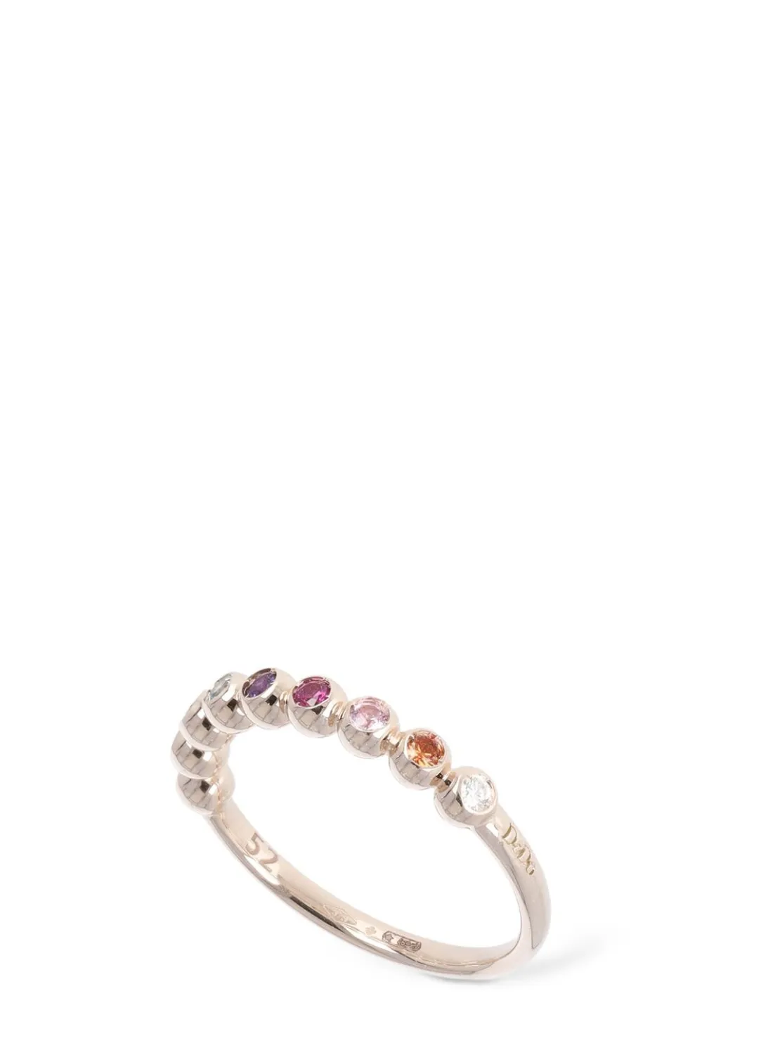 Anello Bollicine in oro rosa 9kt / cristalli