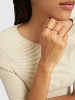 Anello Essential in oro rosa con diamanti 9kt