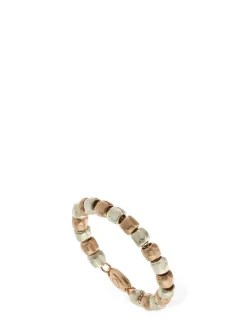 Anello Granelli in oro rosa 9kt e argento