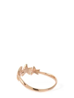 Anello sottile Stellina in oro 9kt con diamanti