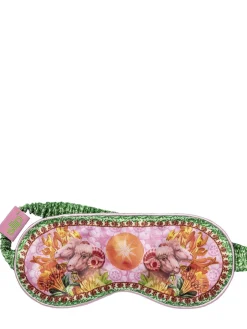 Aries printed silk sleep mask