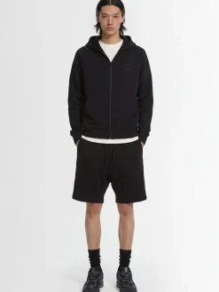 Aura cotton blend zip-up sweatshirt