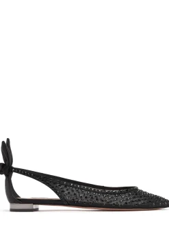Ballerine Bow Tie in tulle con cristalli 10mm