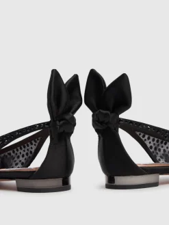 Ballerine Bow Tie in tulle con cristalli 10mm