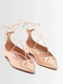 Ballerine Gaby in pelle metallizzata 10mm