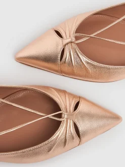 Ballerine Gaby in pelle metallizzata 10mm