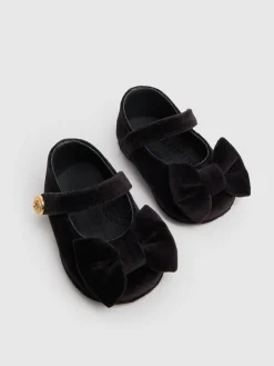 Ballerine neonato in velluto