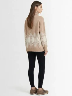 Betty jacquard half-zip sweater