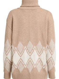 Betty jacquard half-zip sweater