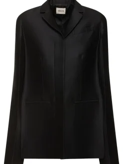 Blazer Crittan in faille di seta e lana