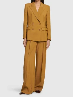 Blazer doppiopetto in misto viscosa