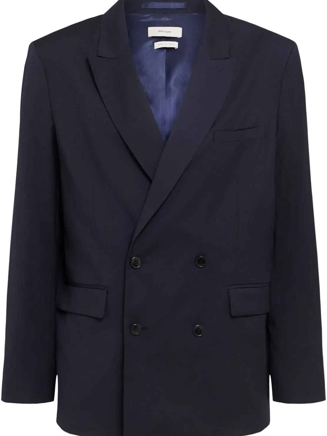 Blazer doppiopetto in twill di lana
