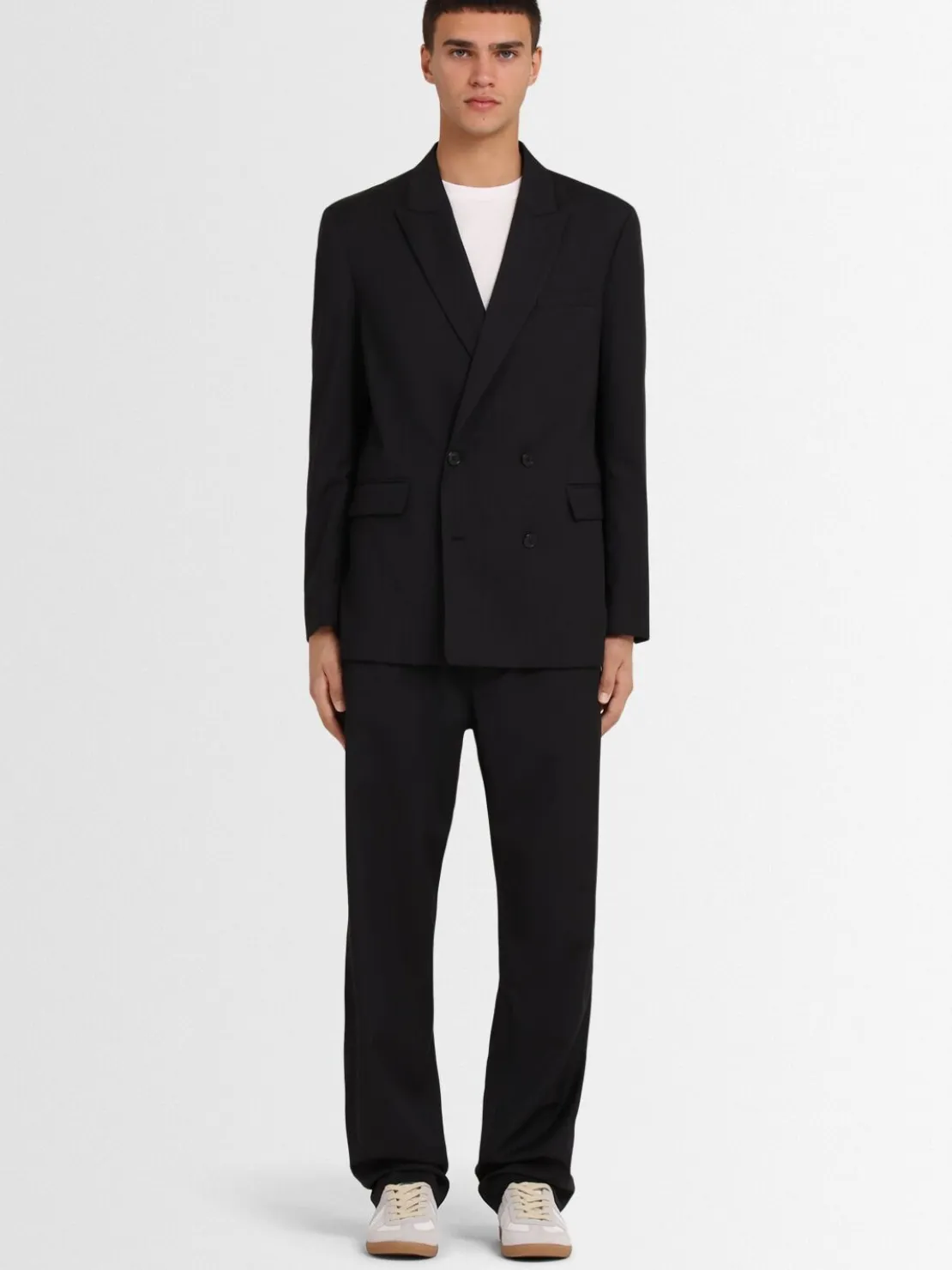 Blazer doppiopetto in twill di lana