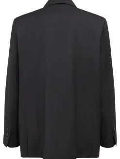 Blazer doppiopetto in twill di lana
