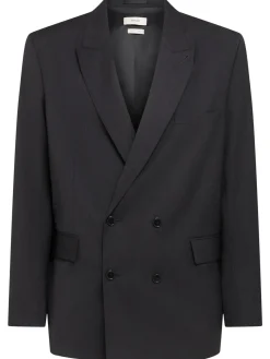 Blazer doppiopetto in twill di lana