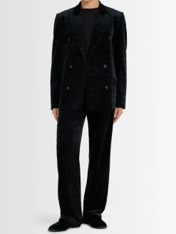 Blazer doppiopetto in velluto