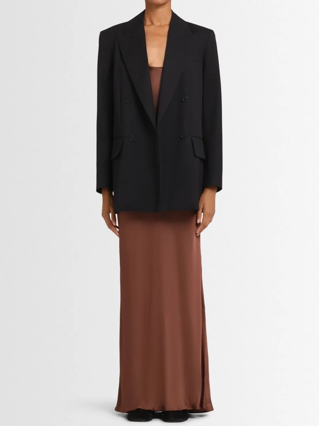 Blazer doppiopetto Nora in twill di lana