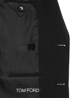 Blazer Dyllan gessato in lana e mohair