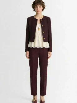 Blazer in crepe di lana
