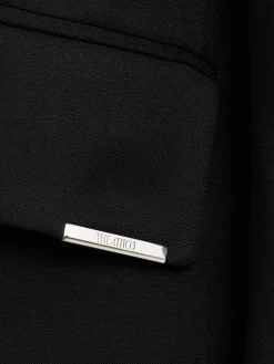 Blazer in gabardina di lana vergine
