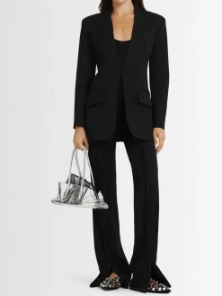 Blazer in gabardina di lana vergine