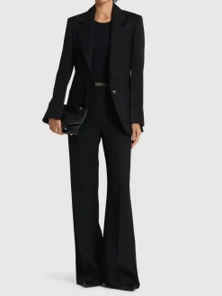 Blazer in misto lana / tasca applicata