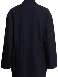 Blazer in misto poly senza colletto
