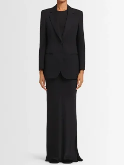 Blazer monopetto Freya in twill di lana