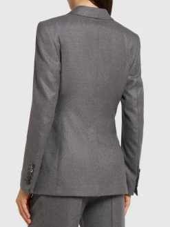 Blazer monopetto in cashmere