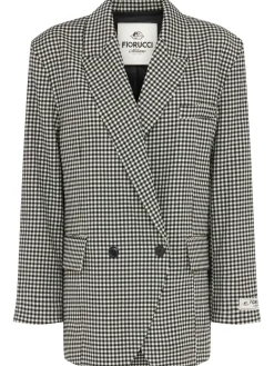 Blazer monopetto in misto lana