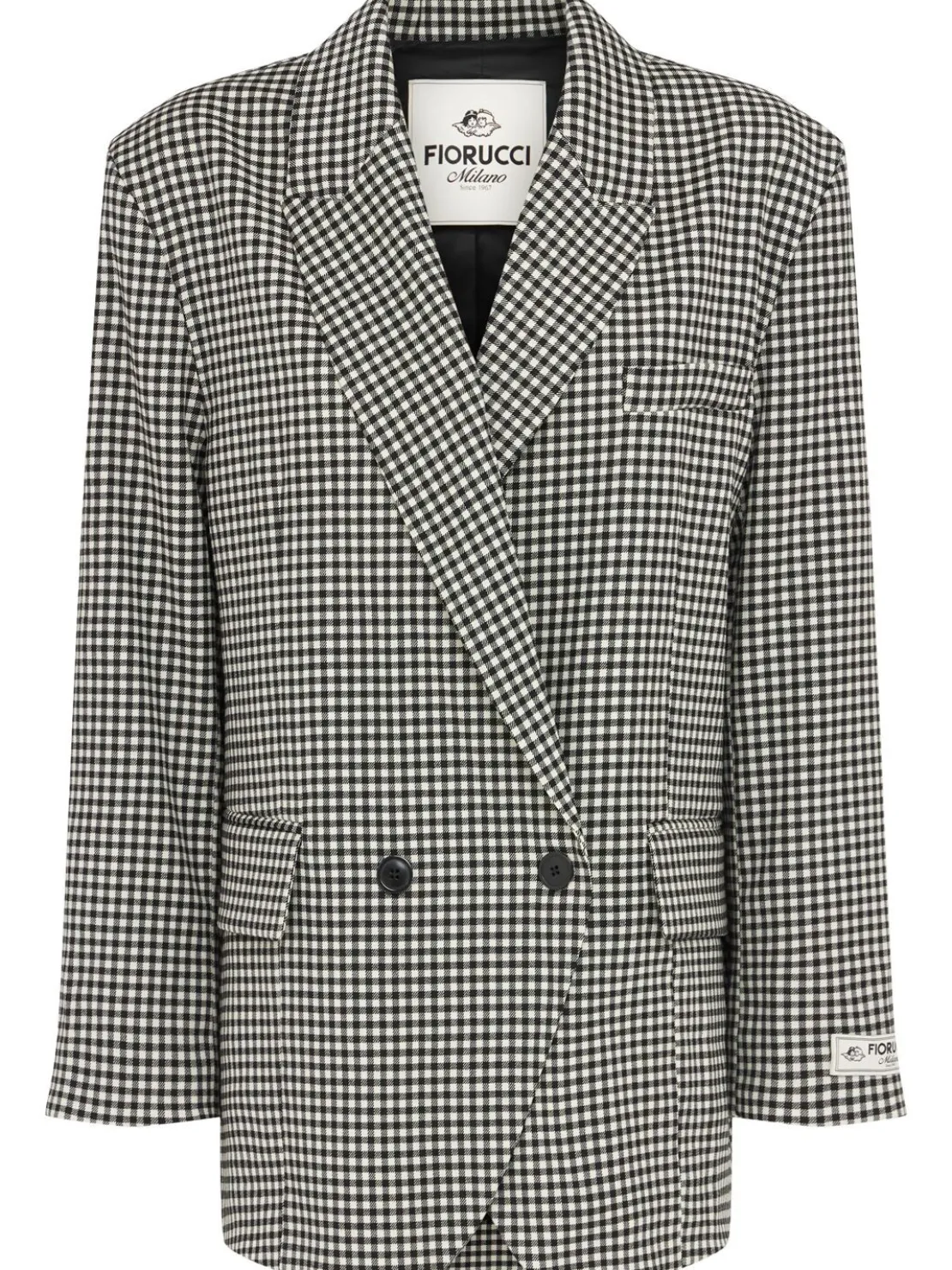 Blazer monopetto in misto lana