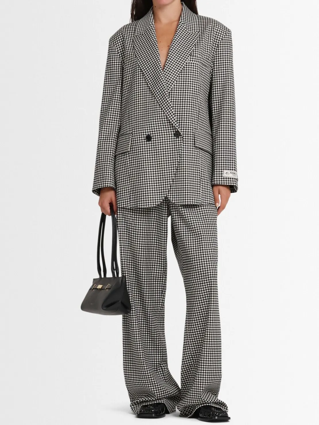 Blazer monopetto in misto lana