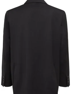 Blazer monopetto in twill di lana