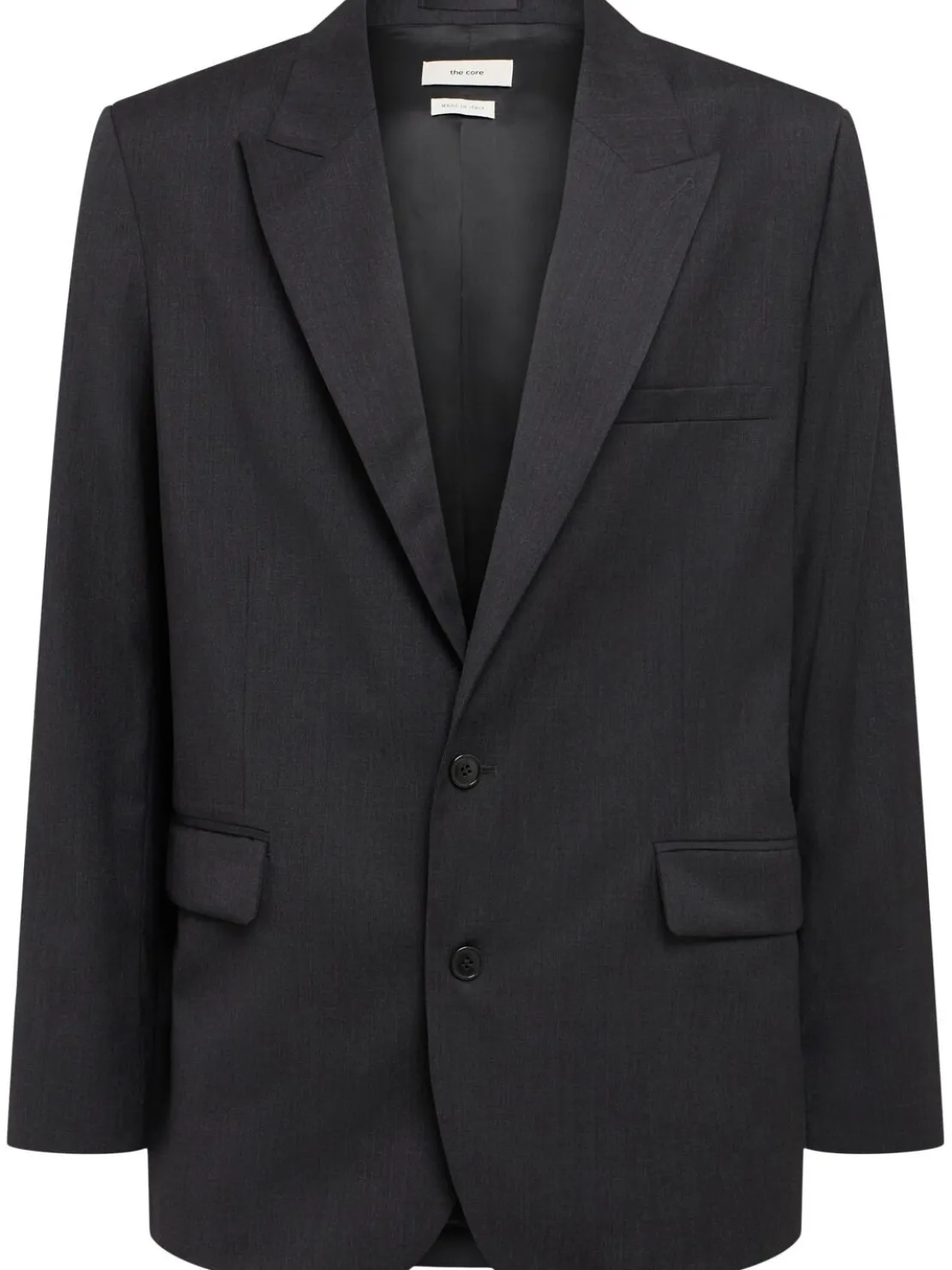 Blazer monopetto in twill di lana