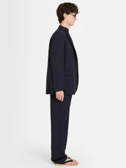 Blazer monopetto in twill di lana