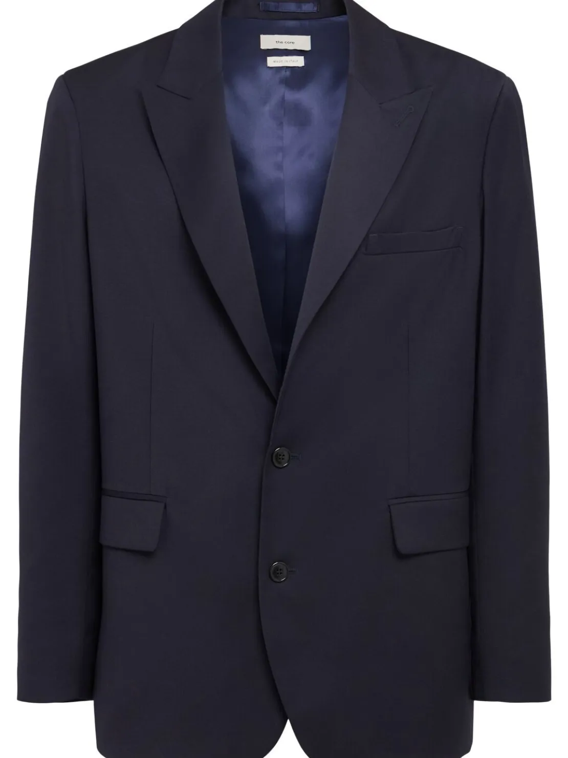 Blazer monopetto in twill di lana