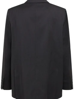 Blazer monopetto in twill di lana