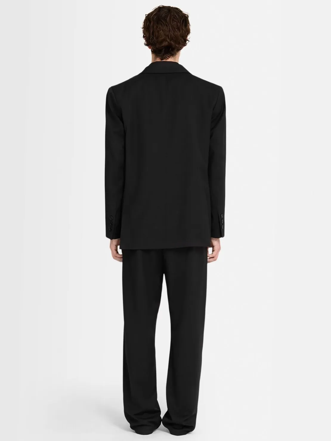 Blazer monopetto in twill di lana