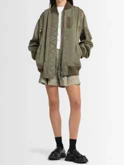 Bomber in twill di nylon
