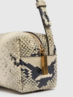 Borsa a spalla Kye in pelle effetto pitone