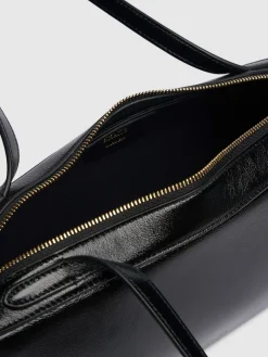 Borsa a spalla Simona in vernice craclé