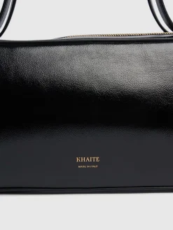 Borsa a spalla Simona in vernice craclé