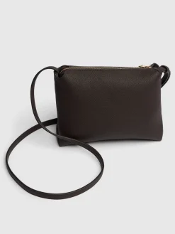 Borsa a tracolla media Lina in pelle martellata
