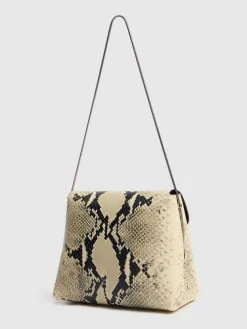 Borsa Bobbi in pelle goffrata effetto pitone