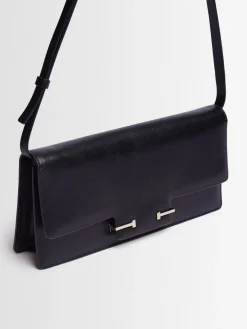 Borsa E/W in pelle martellata morbida